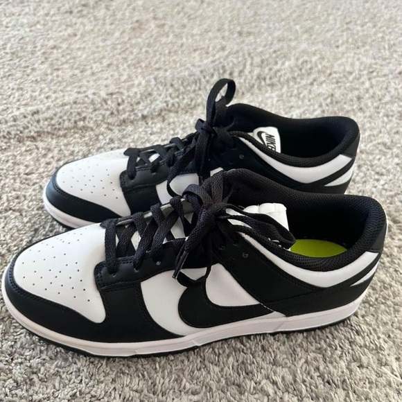 Black & White Nike Dunk Low Sneakers - Picture 1 of 7